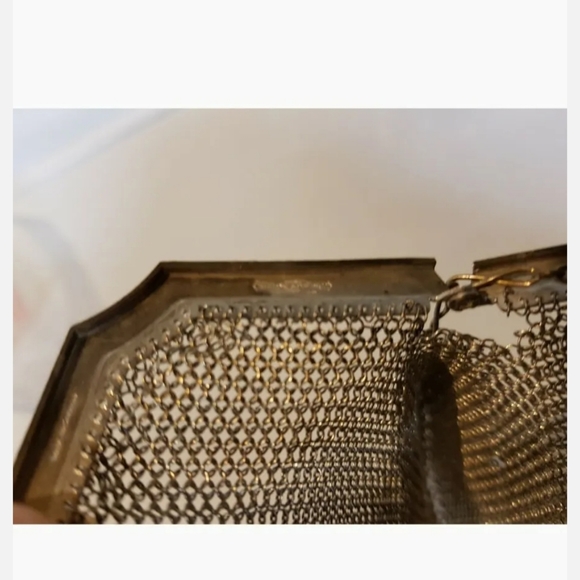 Vintage Antique Whiting & Davis Flapper Purse Link Bag With Clasp - Picture 5 of 8